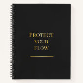Black & Gold Minimalist Focus Journal (Devant)