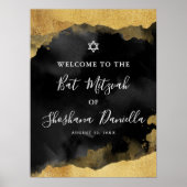 Black Gold Mitswa Welkomstbord Poster (Voorkant)