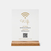 Black & Gold Modern Heart Business Wifi Mot de pas (Recto)