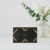 Black Gold | Moderne dure legant Visitekaartje (Staand voorkant)