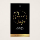 Black & Gold Moderne Vêtements Hang Tag Prix Étiqu (Devant)