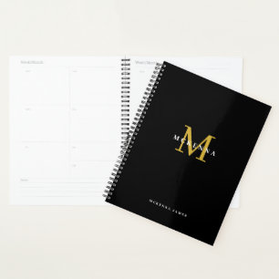 Black Gold Monogram Business Client Merci