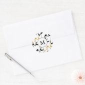 Black & Gold Monogram Love Stickers (Envelop)
