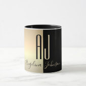 Black Gold Monogram Mok (Midden)