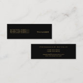 Black Gold Monogram Slim Manager Visitekaartje (Voorkant / Achterkant)