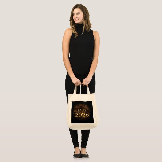 black gold new year tote bag (Devant (modèle))