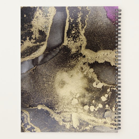 Black Gold nommé Abstrait Planner (Dos)