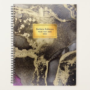 Black Gold nommé Abstrait Planner