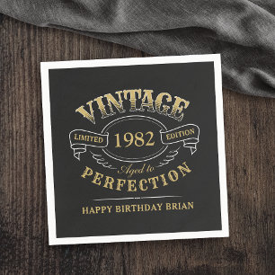 Black Gold  oud tot perfecte verjaardag Nap Servet