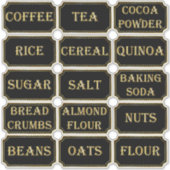 Black & Gold Pantry Label Stickers (Voorkant)