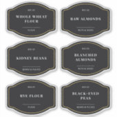 Black Gold Pantry Organisation Badge Étiquette (Devant)