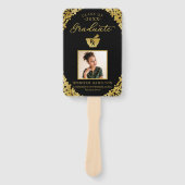 Black Gold Photo Pharmacy School Afstuderen Handwaaier (Voorkant)