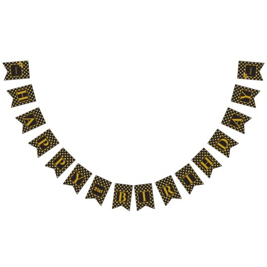 Black Gold Polka point Glam drapeaux de conception (Tout)