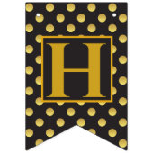 Black Gold Polka point Glam drapeaux de conception (Deuxième drapeau)