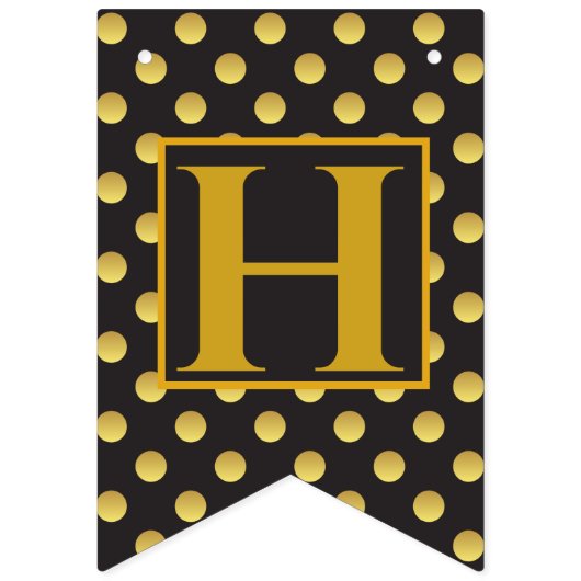 Black Gold Polka point Glam drapeaux de conception (Deuxième drapeau)
