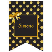 Black Gold Polka point Glam drapeaux de conception (Premier drapeau)
