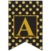 Black Gold Polka point Glam drapeaux de conception (Troisième drapeau)