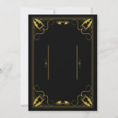 Black Gold Post Wedding Invitation Kaart (Achterkant)