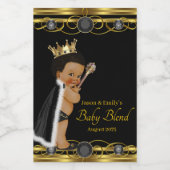 Black Gold Prince Mini Étiquette bouteille de vin (Étiquettes simples)