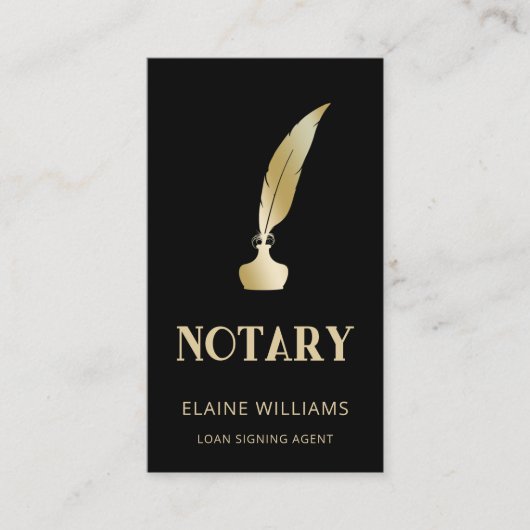 Black Gold QR Notional Loan Signing Agent Visitekaartje (Voorkant)