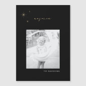 Black & Gold Radiant Rejoice Holiday Magnet (Devant)