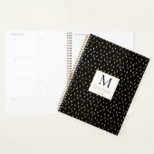 Black Gold Raindrop Moderne Monogramme tendance (Devant avec enveloppe)