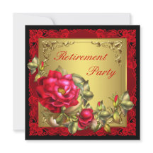 Black Gold Red Rose Vrouwen Pensioenfeest