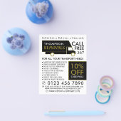 Black & Gold Removal Van Company Adverteren Flyer (Enkel)