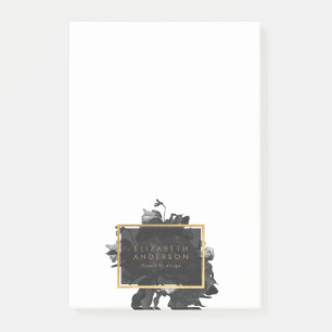 Black Gold Rose Bouquet Business Post-it® Notes