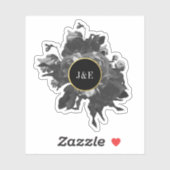 Black Gold Rose Bouquet Sticker (Vel)