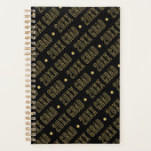Black & Gold School Afstuderen jaarpatroon Planner (Voorkant)