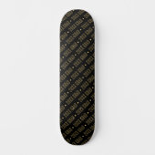 Black & Gold School Afstuderen jaarpatroon Skateboard (Voorkant)