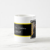 Black & Gold School Graduation Photo Collage Mugs (Centre)