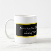 Black & Gold School Graduation Photo Collage Mugs (Gauche)