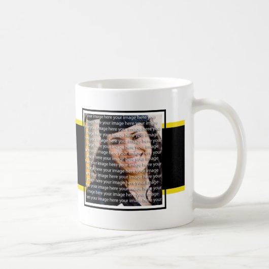 Black & Gold School Graduation Photo Collage Mugs (Droite)