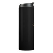 Black Gold Script Custom Thermal Tumbler Thermosbeker (Gedraaid links)