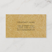 Black/Gold Shimmer Visitekaartje (Achterkant)