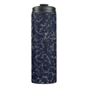 Black Gold Smoke Marble Thermal Tumbler Thermosbeker