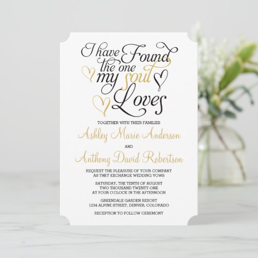 Black Gold Soul houdt van hardeweddenschap Kaart (Staand voorkant)