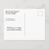 Black Gold Spine Chiropractic Birthday Briefkaart (Achterkant)