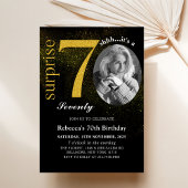 Black Gold Surprise 70e anniversaire Invitation ph
