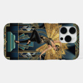 Black Gold Teal iPhone 16 Pro Max Case  Hoesje (Achterkant horizontaal)