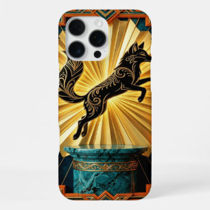 Black Gold Teal iPhone 16 Pro Max Hoesje