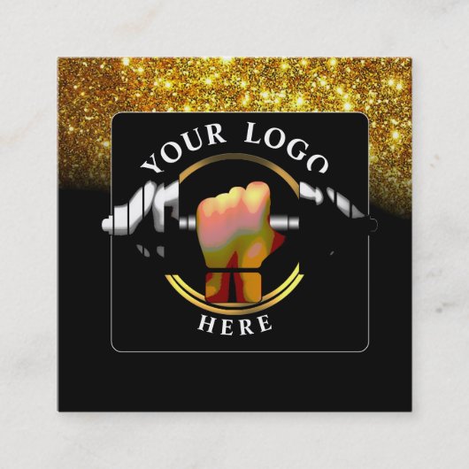 Black Gold Trainer Carte de visite des médias soci (Devant)