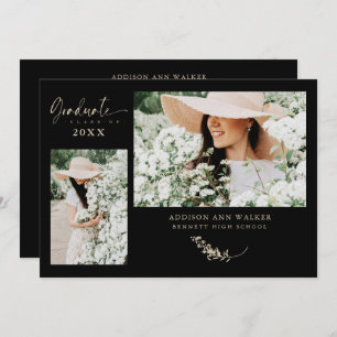 Black Gold Trendy Branches Afstuderen 2 Foto's