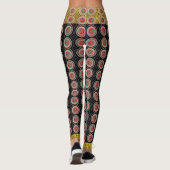 Black Gold Trendy Colorful Abstracte Leggings (Achterkant)
