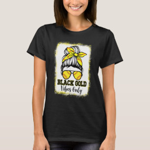 Black Gold Vibes Only Baseball Bun T-shirt