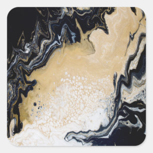 Black Gold Vierkante Sticker