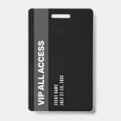 Black Gold VIP All Access Pass Event ID-logo Badge (Achterkant)