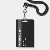 Black Gold VIP All Access Pass Event ID-logo Badge (Achterkant met lanyard)